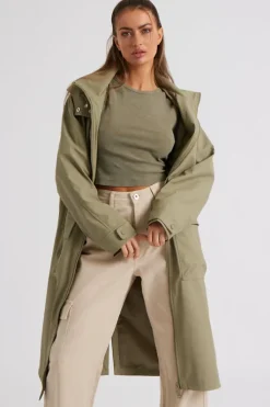 Khaki Rubberised Raincoat