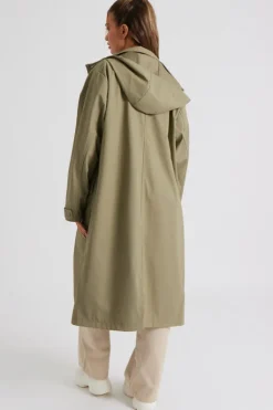 Khaki Rubberised Raincoat
