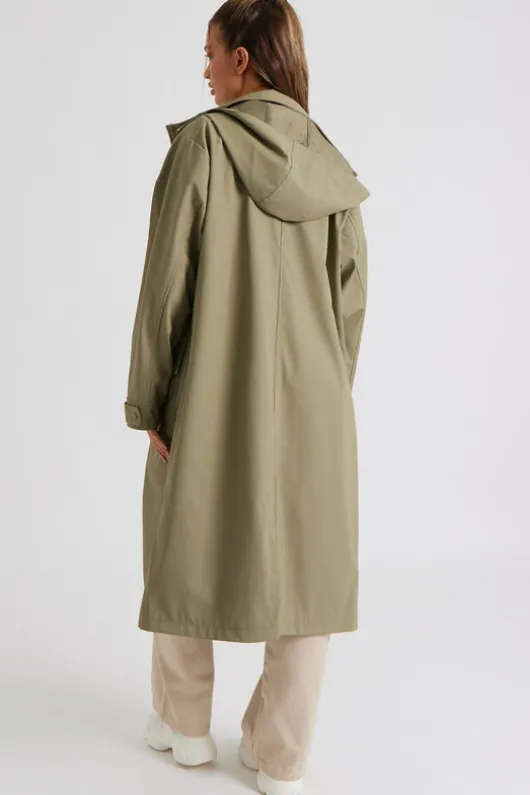 Khaki Rubberised Raincoat