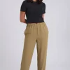 Khaki Wide Leg Pants