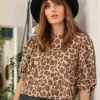 Lana Puff Sleeve Animal Blouse