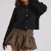 Leopard Bubble Mini Skirt