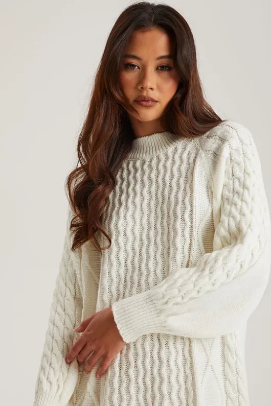 Lia Crew Neck Balloon Sleeve Dress | Urban Bliss clothing