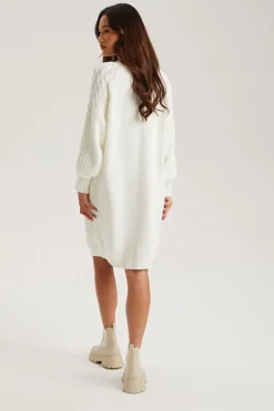 Lia Crew Neck Balloon Sleeve Dress | Urban Bliss clothing