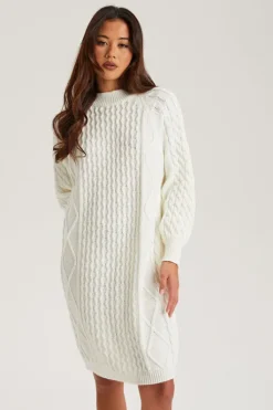 Lia Crew Neck Balloon Sleeve Dress | Urban Bliss clothing