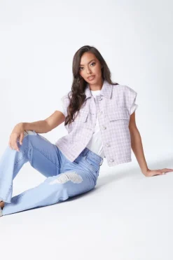 Lilac Dogtooth Gilet