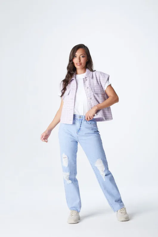 Lilac Dogtooth Gilet