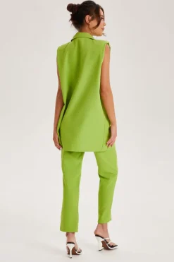 Lime Belted Trousers