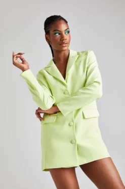 Lime Oversized Blazer Dress