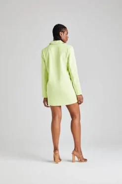 Lime Oversized Blazer Dress