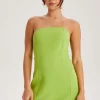 Lime Strapless Tailored Dress | Urban Bliss clothing