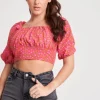 Lotta Floral Square Neck Top