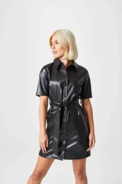 Lyra Pu Shirt Dress