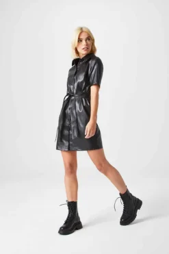 Lyra Pu Shirt Dress