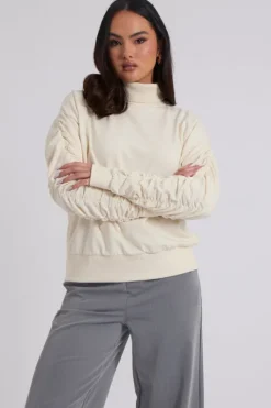 Mackenzie Ruche Sleeve Sweat