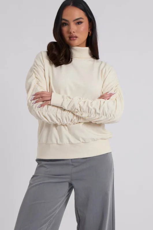 Mackenzie Ruche Sleeve Sweat