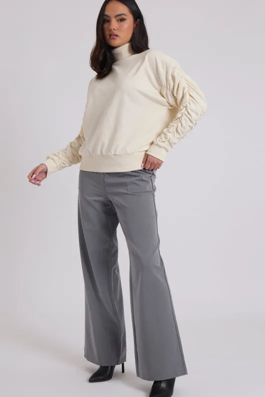 Mackenzie Ruche Sleeve Sweat