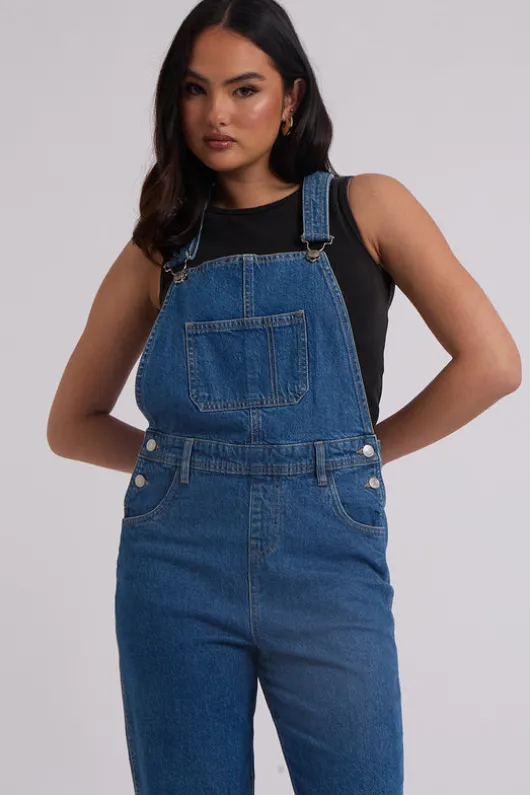 Mid Blue Traditional Long Dungaree