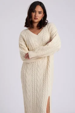 Midaxi V Neck Dress