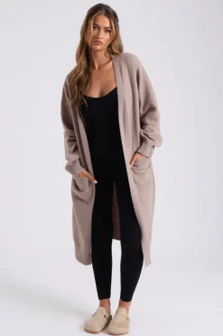 Mink Longline Patch Pocket Cardi