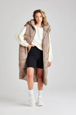 Mink Longline Puffa Gilet