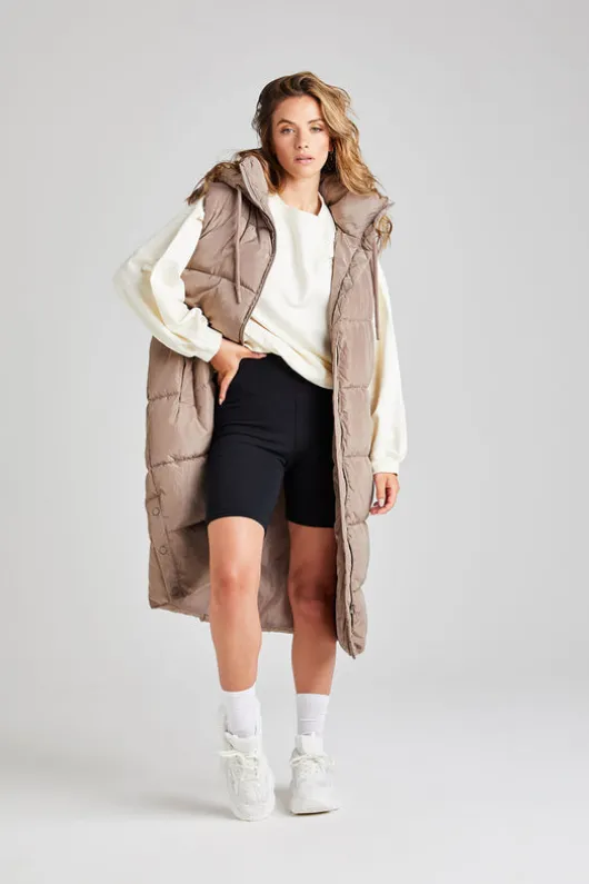 Mink Longline Puffa Gilet