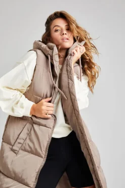 Mink Longline Puffa Gilet