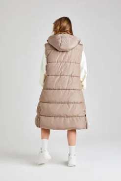 Mink Longline Puffa Gilet