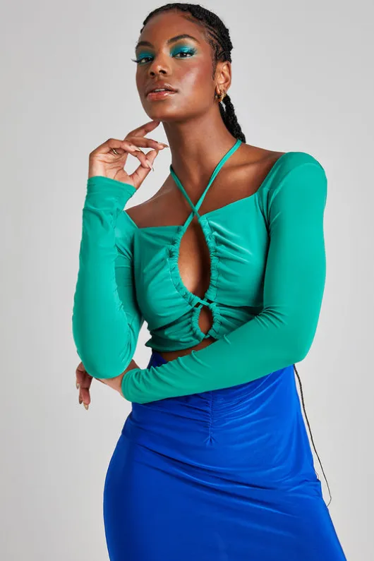 Multi Colour Block Midi Dress