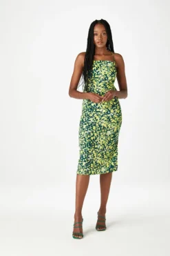 Napa Green Printed Midi Dress
