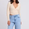 Oatmeal Ballet Wrap Crop Cardi