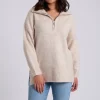 Oatmeal Plain Oversized Half Zip
