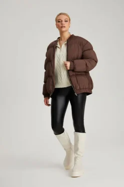 Oversized Gathered Puffball Puffa Coat