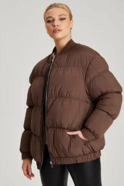 Oversized Gathered Puffball Puffa Coat