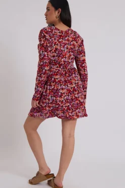 Pancy Red Empire Line Dress