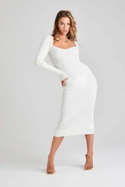 Petite Cream Square neck Dress