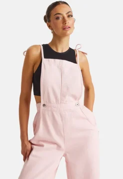 Pink Wide Leg Dungaree