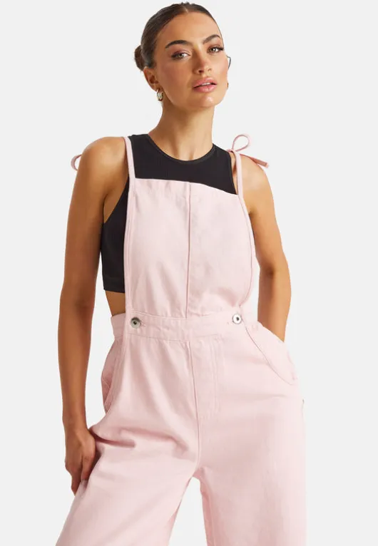 Pink Wide Leg Dungaree