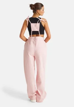 Pink Wide Leg Dungaree