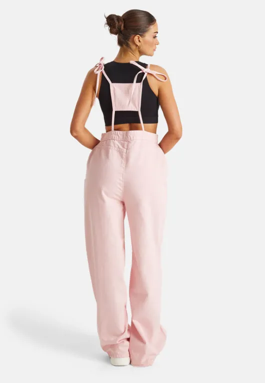 Pink Wide Leg Dungaree