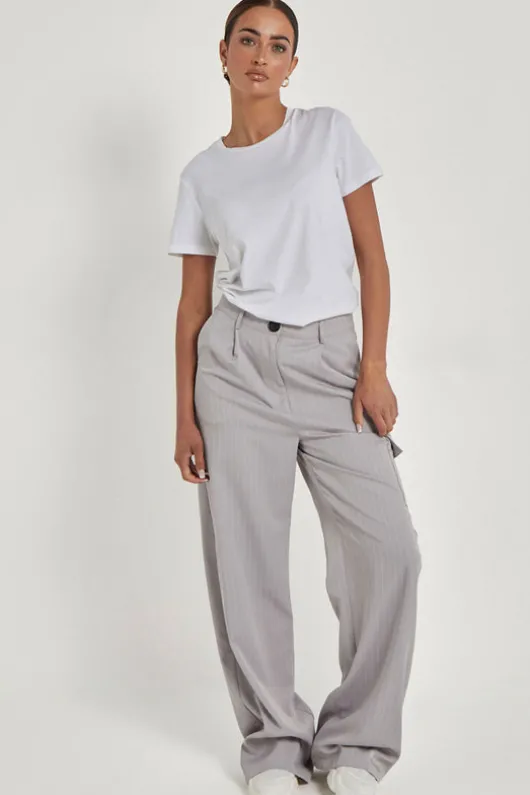 Pinstripe Tailored Cargo Trouser