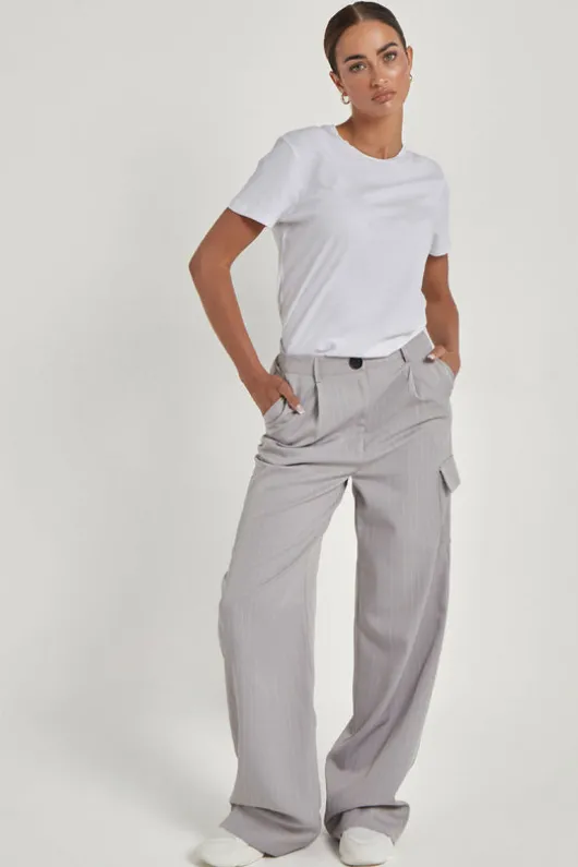 Pinstripe Tailored Cargo Trouser