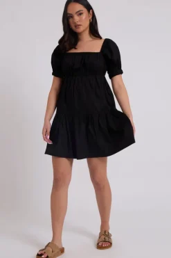Prairie Black Tiered Dress