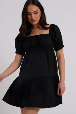 Prairie Black Tiered Dress
