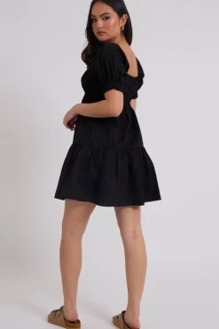 Prairie Black Tiered Dress