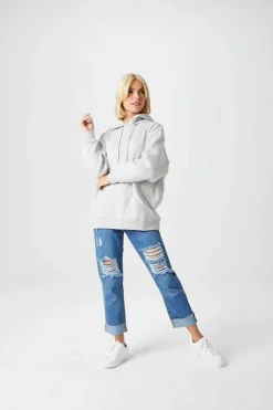 Recycled Loren Grey Boyfriend Hoody