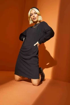 Recycled Quartz Jersey Sweat Dress