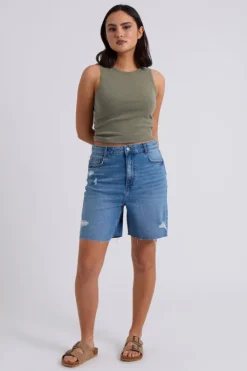 Ripped Bermuda Short