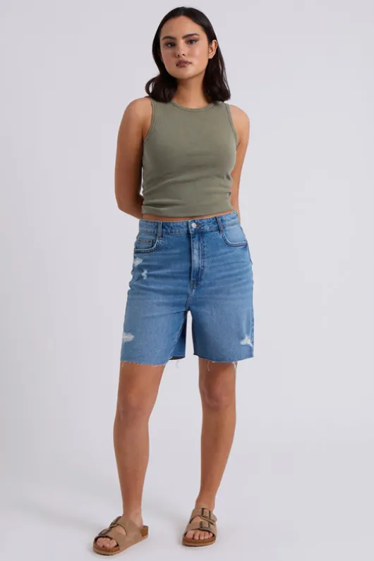 Ripped Bermuda Short
