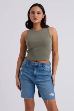 Ripped Bermuda Short
